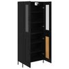 vidaXL Haut Armoire Ch&ecirc;ne noir 69,5 x 34 x 180 cm Bois d'ing&eacute;nierie