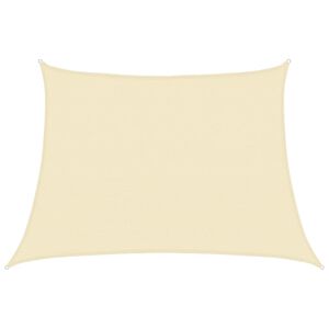 vidaXL Voile d'ombrage 160 g/m&sup2; Cr&egrave;me 4/5x3 m PEHD