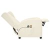 vidaXL Fauteuil de massage électrique à oreilles Crème Similicuir