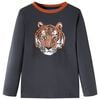 vidaXL T-shirt enfants &agrave; manches longues anthracite 92