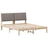 vidaXL Cadre de lit avec t&ecirc;te de lit Marron 150 x 200 cm Pin massif