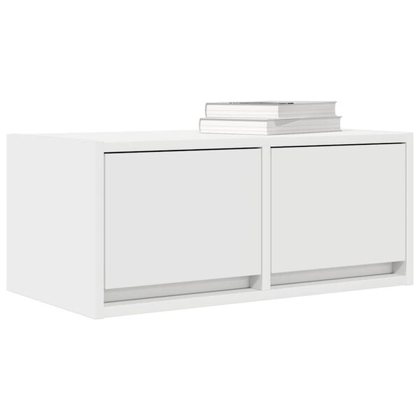 vidaXL Meuble TV blanc 60x31x25,5 cm bois d'ingénierie