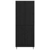 vidaXL Haut Armoire 2 pcs Ch&ecirc;ne noir Bois Agglom&eacute;r&eacute; et Verre