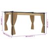 vidaXL Belv&eacute;d&egrave;re 4x3 m Taupe
