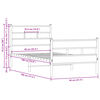 vidaXL Cadre de lit sans matelas avec t&ecirc;te de lit pied de lit 90x190cm