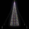 vidaXL Arbre de No&euml;l LED avec piquets au sol Multicolore 400 cm Fer