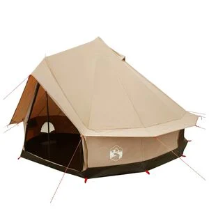 vidaXL Tente familiale Cr&egrave;me 6 personnes Polycoton