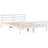 vidaXL Lit biblioth&egrave;que sans matelas blanc 150x200 cm bois pin massif