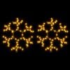 vidaXL Flocons de neige de No&euml;l avec LED 2 pcs Blanc chaud 38x37 cm