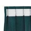 vidaXL Rideaux occultants 2 pcs Vert fonc&eacute; 140 x 140 cm Velours