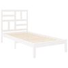 vidaXL Cadre de lit sans matelas blanc bois massif 75x190 cm