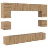 vidaXL Ensemble meuble TV 8 pcs Ch&ecirc;ne artisanal Bois d'ing&eacute;nierie