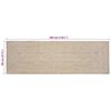 vidaXL Tapis Naturel et blanc 80 x 300 cm Jute