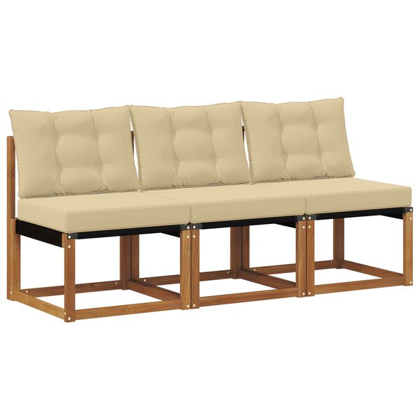 vidaXL 3 Pi&egrave;ce Canap&eacute; du milieu ext&eacute;rieur