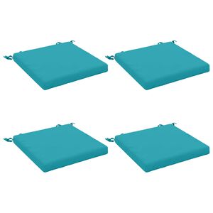vidaXL Coussins de si&egrave;ge 4 pi&egrave;ces SOEST 4 pc 100 % polyester Turquoise