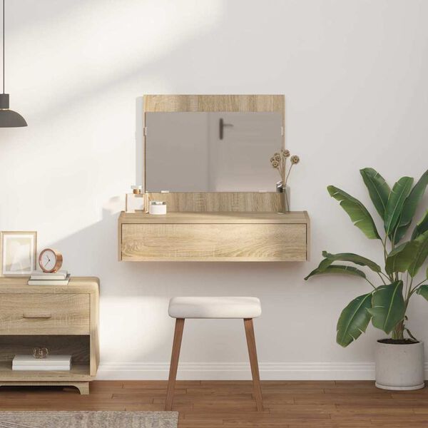 vidaXL Table de Toilette Marron 83 x 40 x 70 cm Bois d'ingénierie