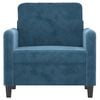 vidaXL Fauteuil Bleu 60 cm Velours