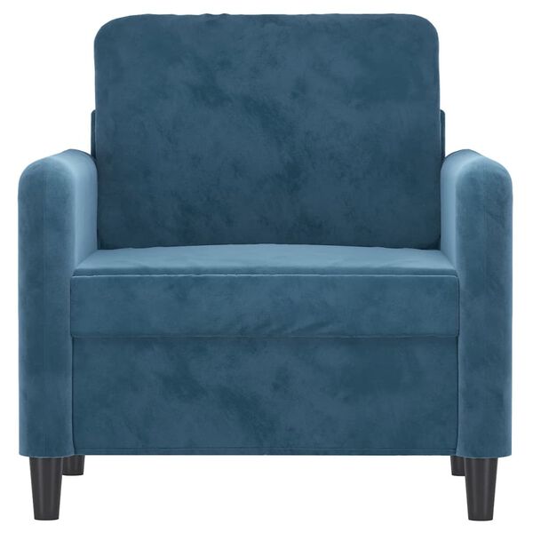 vidaXL Fauteuil Bleu 60 cm Velours