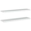 vidaXL &Eacute;tag&egrave;res murales 2 pcs 100x23,5x3 cm argent&eacute; acier inoxydable