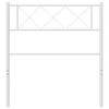 vidaXL T&ecirc;te de lit de remplacement m&eacute;tal blanc 100 cm