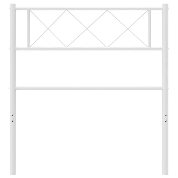 vidaXL T&ecirc;te de lit de remplacement m&eacute;tal blanc 100 cm