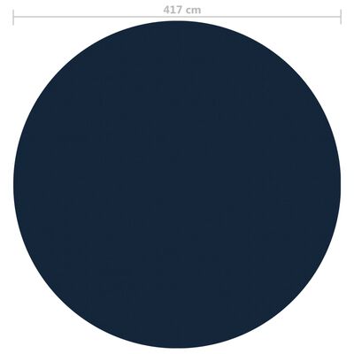 vidaXL Film solaire de piscine flottant PE 417 cm Noir et bleu