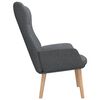 vidaXL Chaise de relaxation Gris foncé Tissu