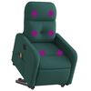 vidaXL Fauteuil inclinable de massage &eacute;lectrique Vert fonc&eacute; Tissu
