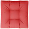 vidaXL Coussin de palette rouge 70x70x12 cm tissu