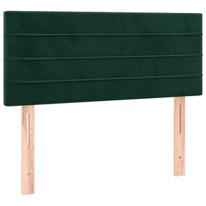 vidaXL T&ecirc;te de lit Vert fonc&eacute; 90x5x78/88 cm Velours