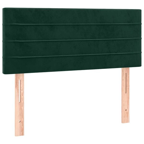 vidaXL T&ecirc;te de lit Vert fonc&eacute; 90x5x78/88 cm Velours