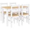 vidaXL Ensemble &agrave; manger PANAMA 5 pcs blanc bois de pin massif