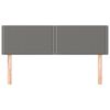 vidaXL T&ecirc;tes de lit Gris fonc&eacute; 144x5x78/88 cm Tissu