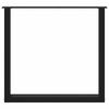 vidaXL Pieds de table &agrave; manger en U 2 pi&egrave;ces Noir 90 x (72-73) cm Acier