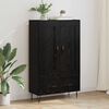 vidaXL Haut Armoire Ch&ecirc;ne noir 69,5 x 31 x 115 cm Bois d'ing&eacute;nierie