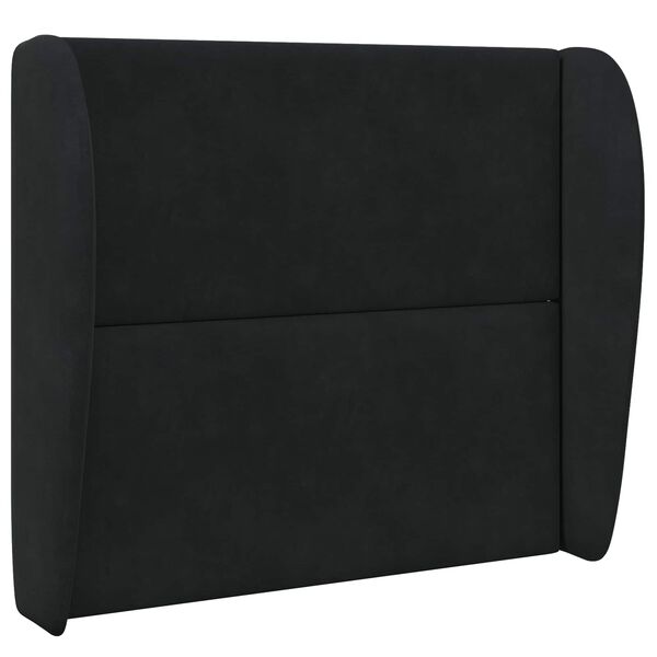 vidaXL Oreille de t&ecirc;te de lit Noir 80 x 23 x 6 cm Velours