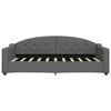 vidaXL Lit de jour avec matelas gris fonc&eacute; 90x190 cm tissu