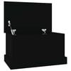 vidaXL Bo&icirc;te de rangement noir 50x30x28 cm bois d'ing&eacute;nierie