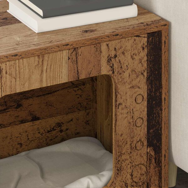 vidaXL Maison pour chat Bois ancien 51 x 30 x 42,5 cm