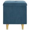 vidaXL Pouf de rangement avec coussin Bleu 40 x 40 x 45 cm Velours