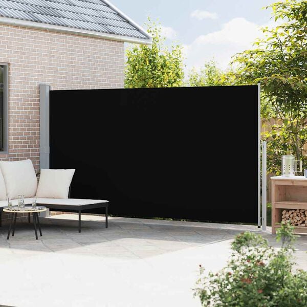 vidaXL Auvent lat&eacute;ral r&eacute;tractable de patio 200x500 cm Noir