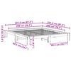 vidaXL Cadre de lit sans matelas blanc 200x200 cm bois massif de pin