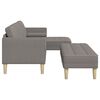 vidaXL Ensemble de Canap&eacute;s avec coussin 2 pcs Taupe Polyester