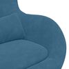 vidaXL Fauteuil &oelig;uf Bleu Velours