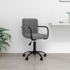 vidaXL Chaise pivotante de bureau Gris fonc&eacute; Velours