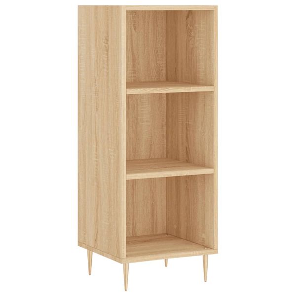 vidaXL Buffet ch&ecirc;ne sonoma 34,5x32,5x90 cm bois d'ing&eacute;nierie