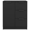 vidaXL Buffets 2 pcs Noir 60x30x70 cm Bois d'ingénierie