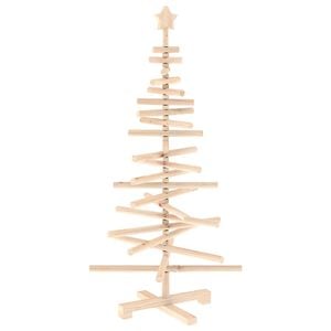 vidaXL Arbre de No&euml;l en bois KOTKA 120 cm Bois de pin massif Naturel