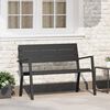 vidaXL Banc de jardin Noir 118 x 54 x 77cm Acier