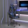 vidaXL Chaise de jeu Noir et bleu Similicuir